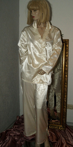 Satin pyjama schlafanzug - ,
