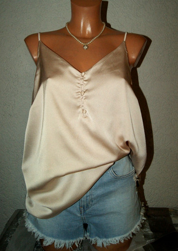 Satin glanz hemdchen top - satin,
