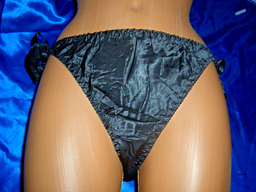 Sexy pin glanz seiden slip - up,
